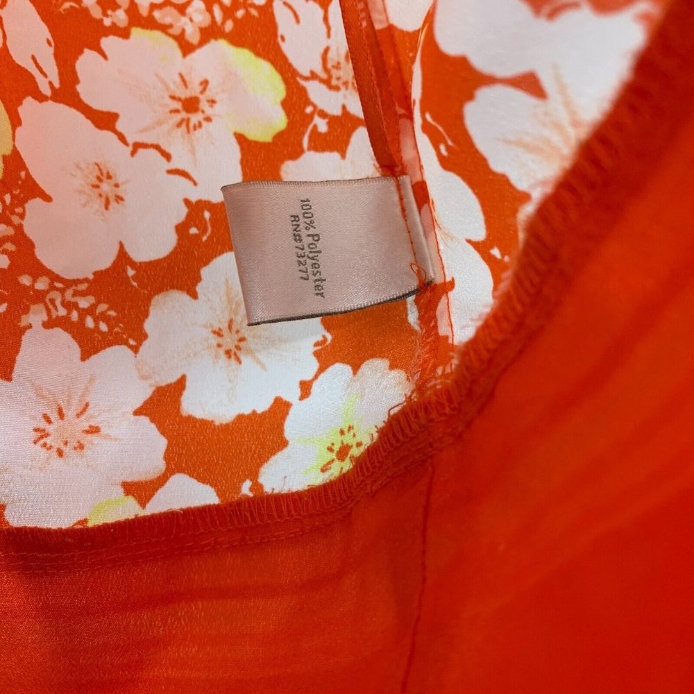 LC Lauren Conrad Top Red Floral Print Sleeveless Racerback Strappy - Picture 3 of 7